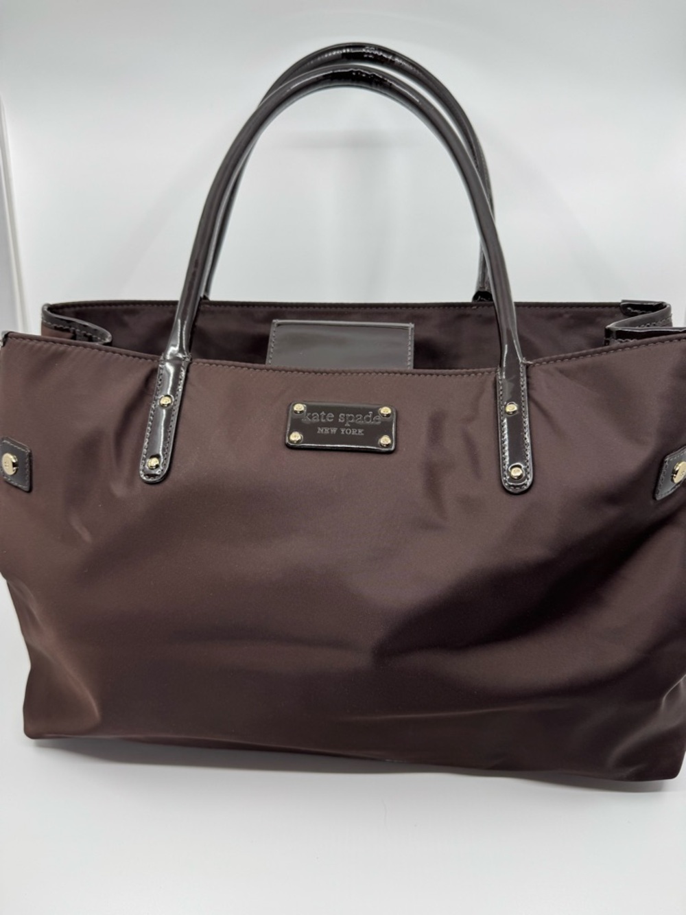 kate spade Brown Nylon Tote with Glossy Trim - Picture 6 of 6
